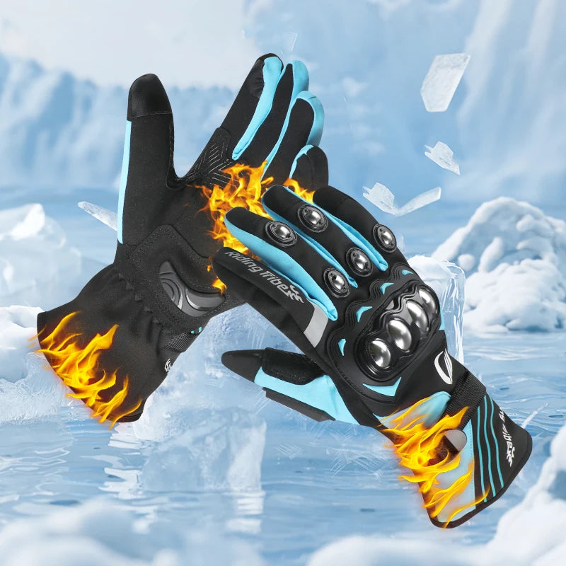 Motorcycle riding gloves are waterproof and warm in winter