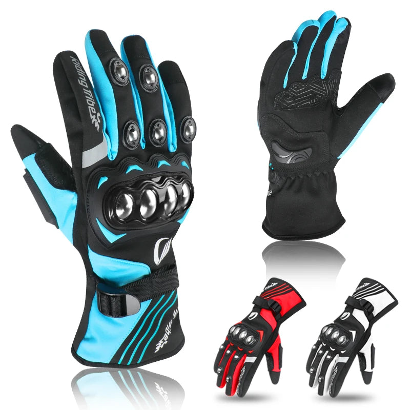 Motorcycle riding gloves are waterproof and warm in winter
