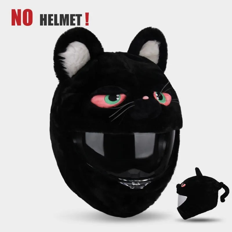 Motorcycle Helmet Cover Cartoon Plush Helmets Hat With Crazy Large Flexible Ears Funny Helmet Protective Case For Riding
