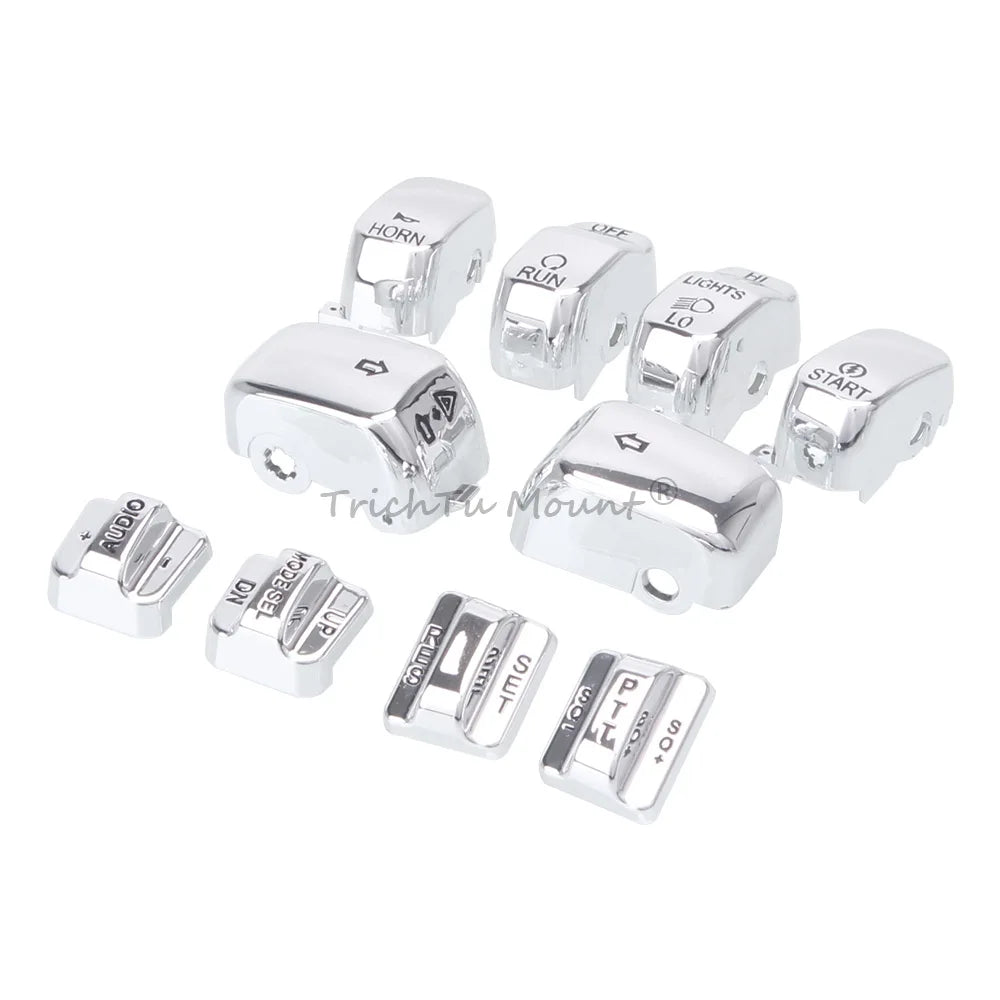 Motorcycle Handlebar Controls Switch Caps Cover Switch Housings For Harley Road King Electra Tri Glide Ultra Classic 1996-2013