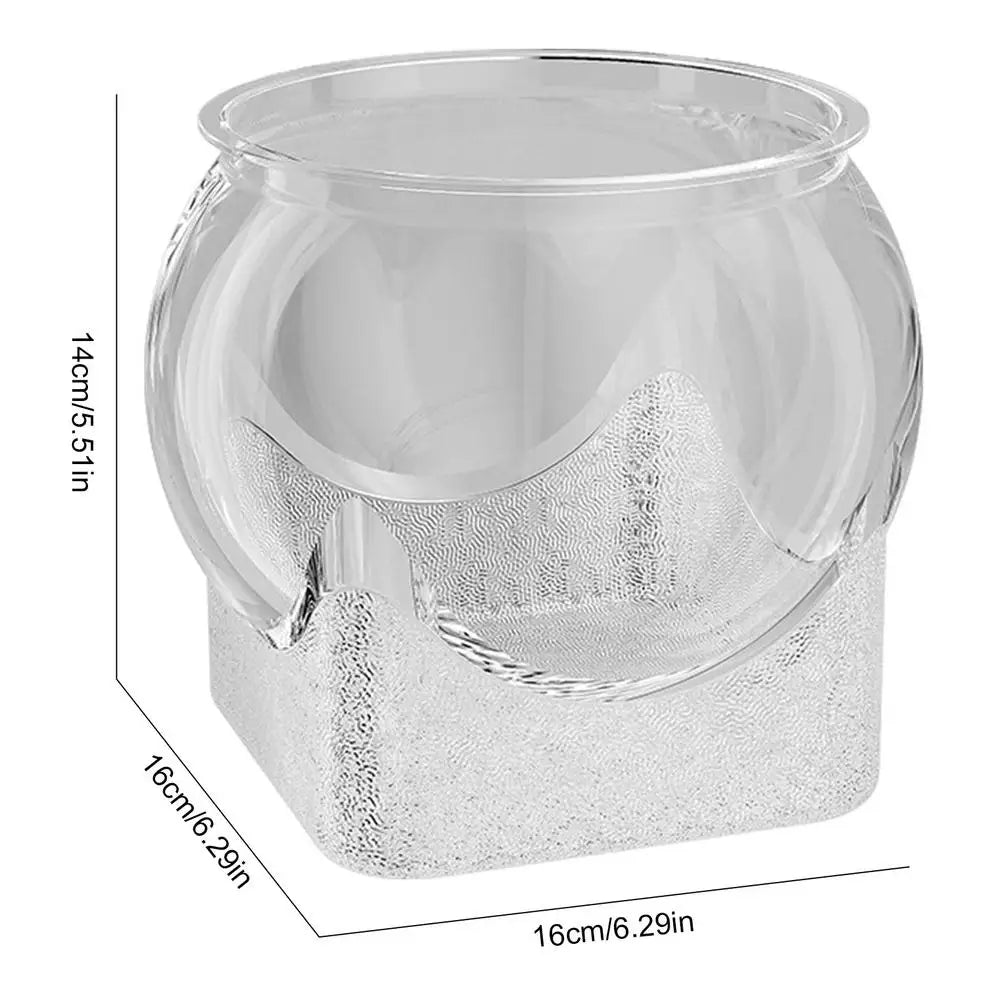 Clear Round Fish Bowl Aquarium Fish Tank Small Aquariums Flower Vase Centerpiece Desktop Aquarium for Betta Fish Turtle