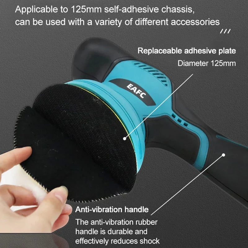 EAFC Polishing Machine For Car 12V Cordless Polisher 8 Gears 380W Automotive Electric Waxing Repairing Wireless Sander Polish