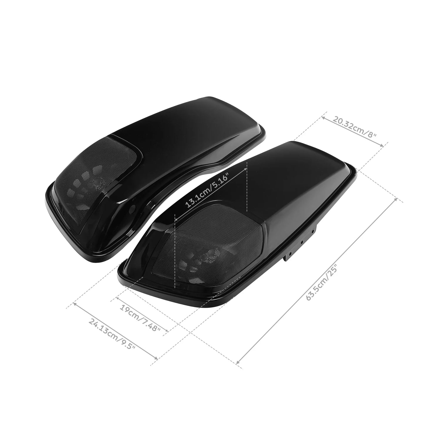 Saddlebag Lids 5" x 7" Speaker Cutouts For Harley Touring Electra Street Glide Road King Ultra-Classic 2014-2023 Motorcycle