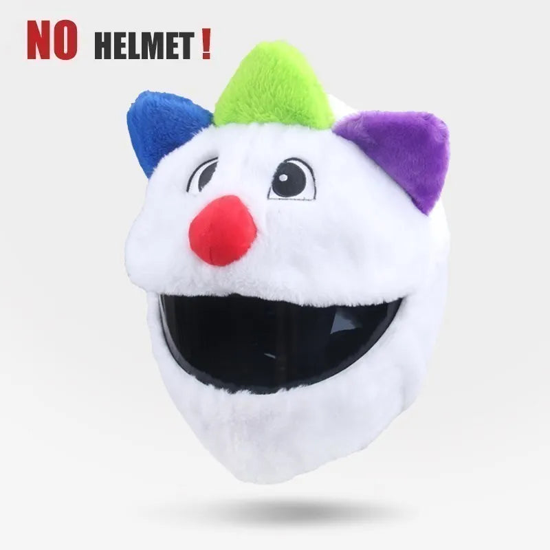 Motorcycle Helmet Cover Cartoon Plush Helmets Hat With Crazy Large Flexible Ears Funny Helmet Protective Case For Riding
