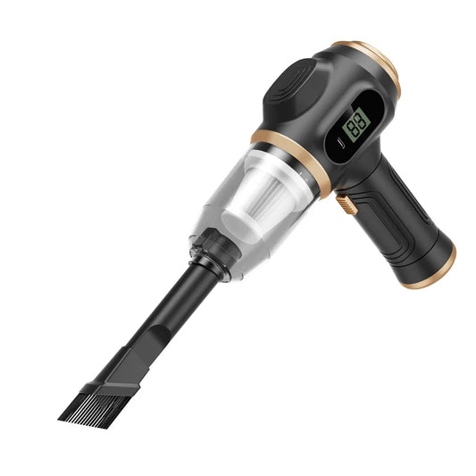 2-in-1 car vacuum cleaner and blower, high-powered suction for cleaning car seats/mats/trunk dust, portable