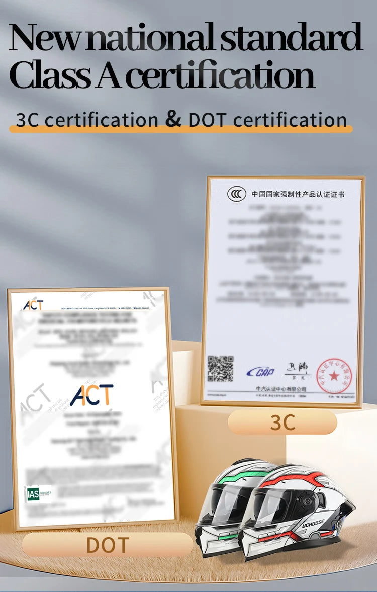 DOT Approved Full Face Helmet Crash Motorbike Protective Gear Men Women Flip Up Helmet Motorcycle Double Sun Visor