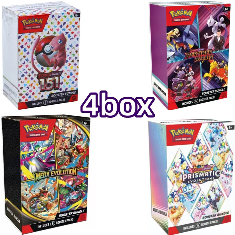 Pokemon Card v10 Booster bundle Destined Rivals Prismatic Evolutions Scarlet Violet 151 English ME01 Booster Cards Toys Gifts