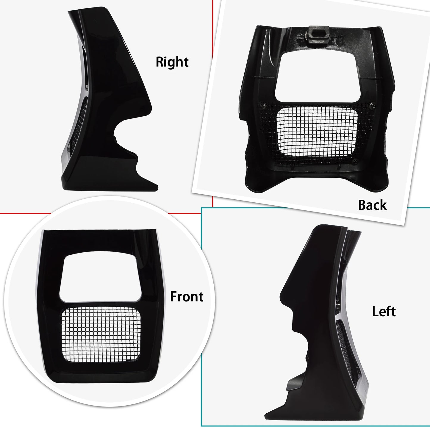 Motorcycle Fairing Front Spoilers Radiator Chin Cover For Harley Road King Electra Street Glide FLHR FLTRX Oil Cooler 2017-2025