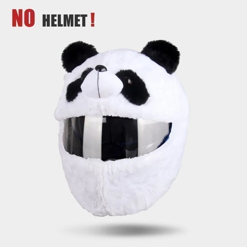 Motorcycle Helmet Cover Cartoon Plush Helmets Hat With Crazy Large Flexible Ears Funny Helmet Protective Case For Riding