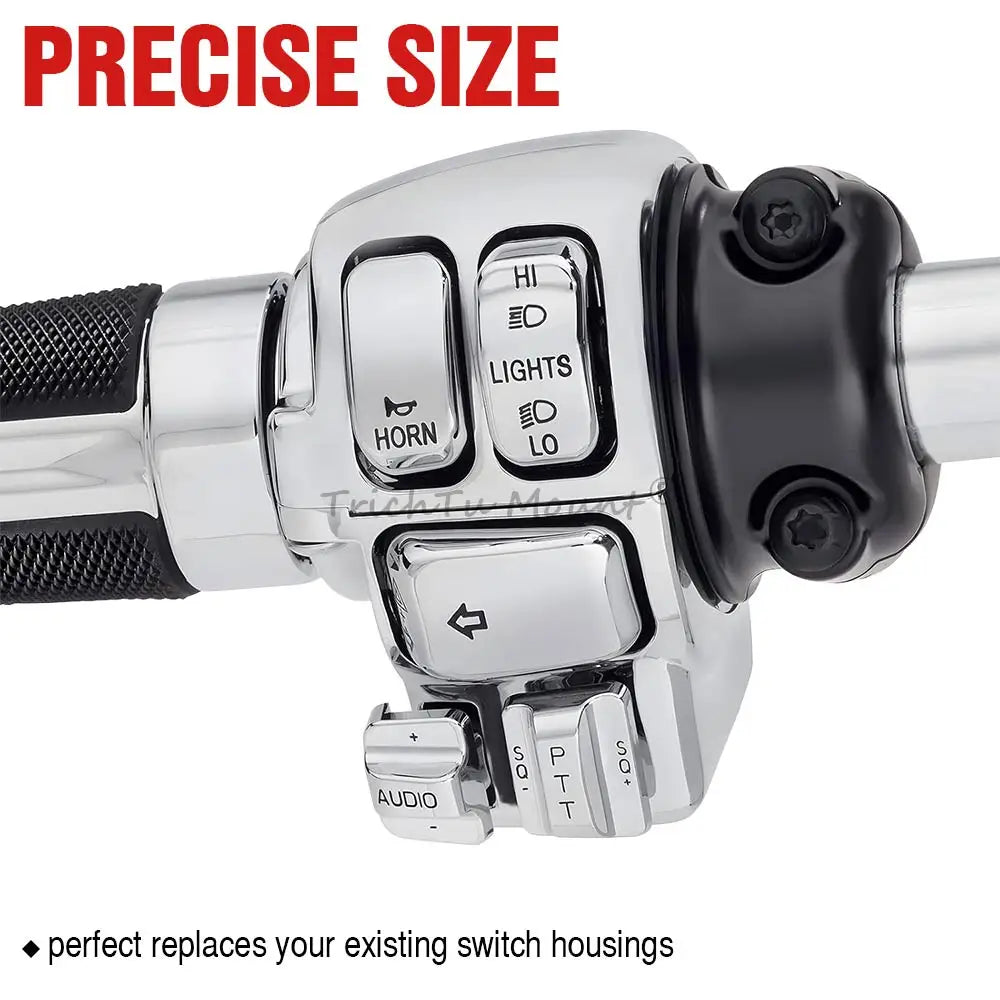 Motorcycle Handlebar Controls Switch Caps Cover Switch Housings For Harley Road King Electra Tri Glide Ultra Classic 1996-2013