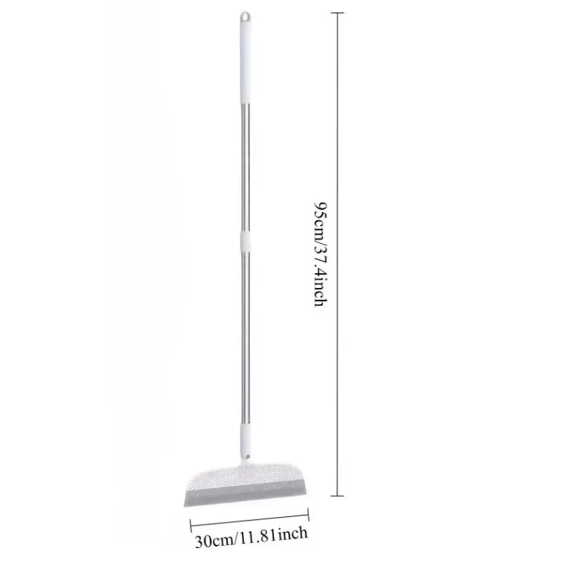 Magic broom with detachable head and double-sided silicone scraper broom and dustpan set ferramentas de limpeza