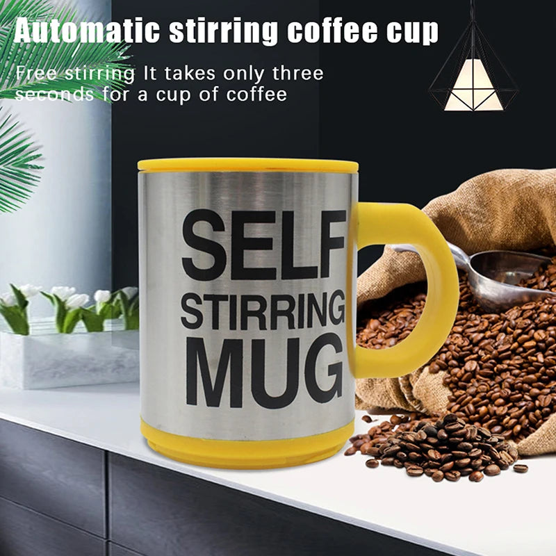 Mug 400ml Electric Mixing Cup Lazy Automatic Self Stirring Coffee Milk Drink Mug Blender Stainless Steel With Lid Gift Box