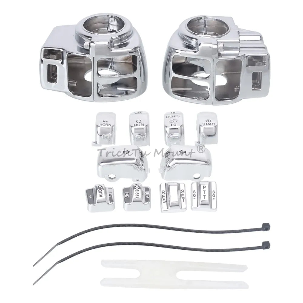 Motorcycle Handlebar Controls Switch Caps Cover Switch Housings For Harley Road King Electra Tri Glide Ultra Classic 1996-2013