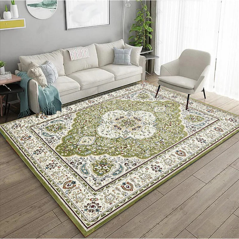 Ethnic Style Bedroom Carpet Persian American Retro Carpets Large Area Living Room Decoration Rugs Cloakroom Lounge Rug Washable