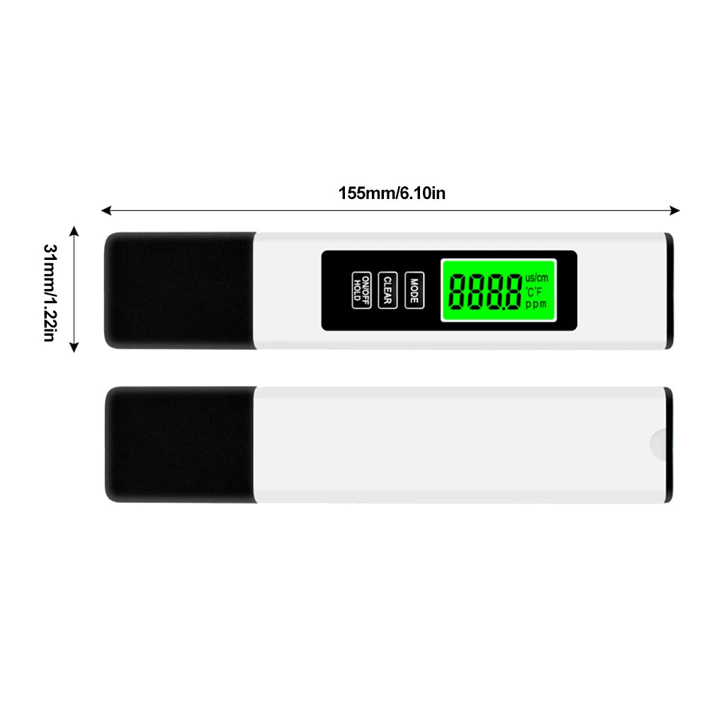 4 in 1 Digital Water Tester TDS EC & Temperature(°C °F) Meter Accurate Backlit LCD Display for Pools Drinking Water Aquariums