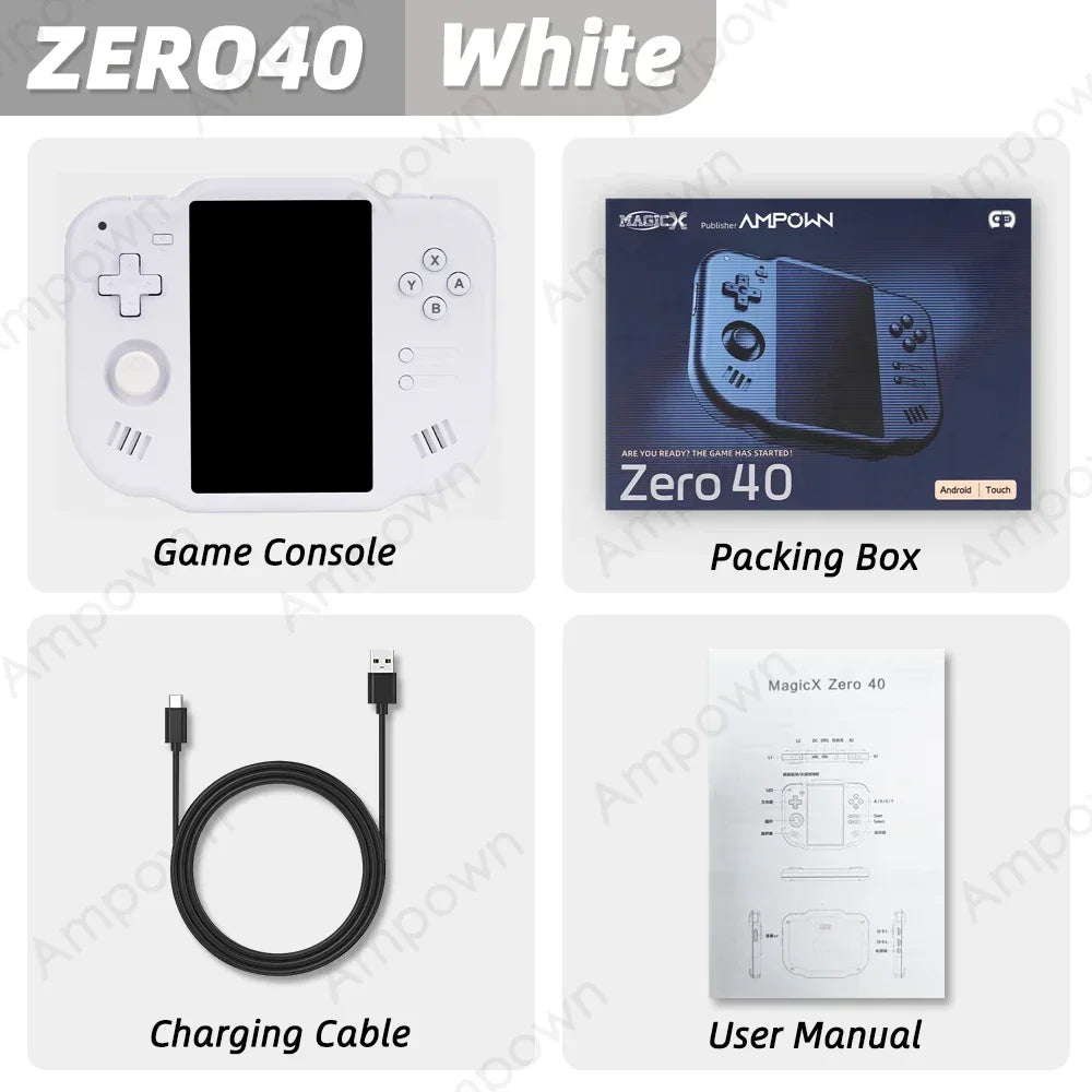 AMPOWN Magicx ZERO 40 Video Game Console 4''IPS Touch Screen Android System A133P Support Wifi Bluetooth Vibration Motor for NDS