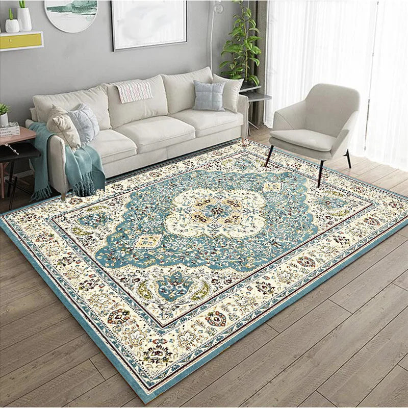 Ethnic Style Bedroom Carpet Persian American Retro Carpets Large Area Living Room Decoration Rugs Cloakroom Lounge Rug Washable