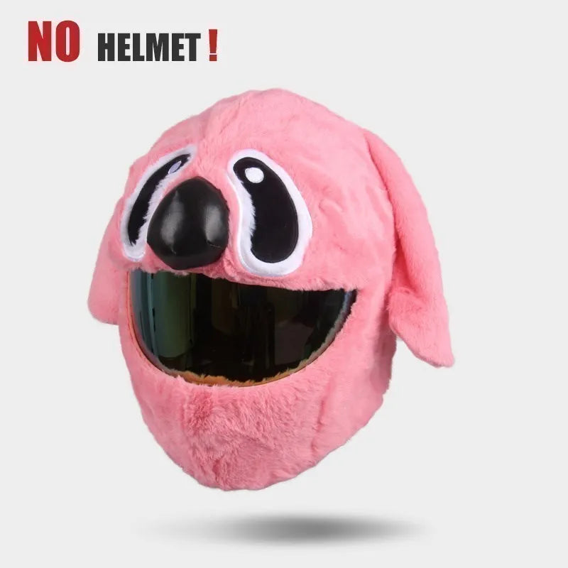 Motorcycle Helmet Cover Cartoon Plush Helmets Hat With Crazy Large Flexible Ears Funny Helmet Protective Case For Riding