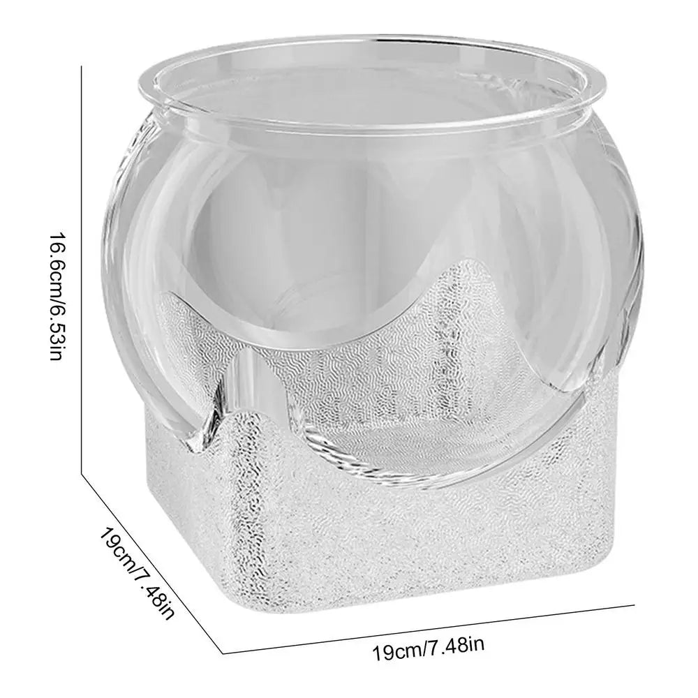Clear Round Fish Bowl Aquarium Fish Tank Small Aquariums Flower Vase Centerpiece Desktop Aquarium for Betta Fish Turtle