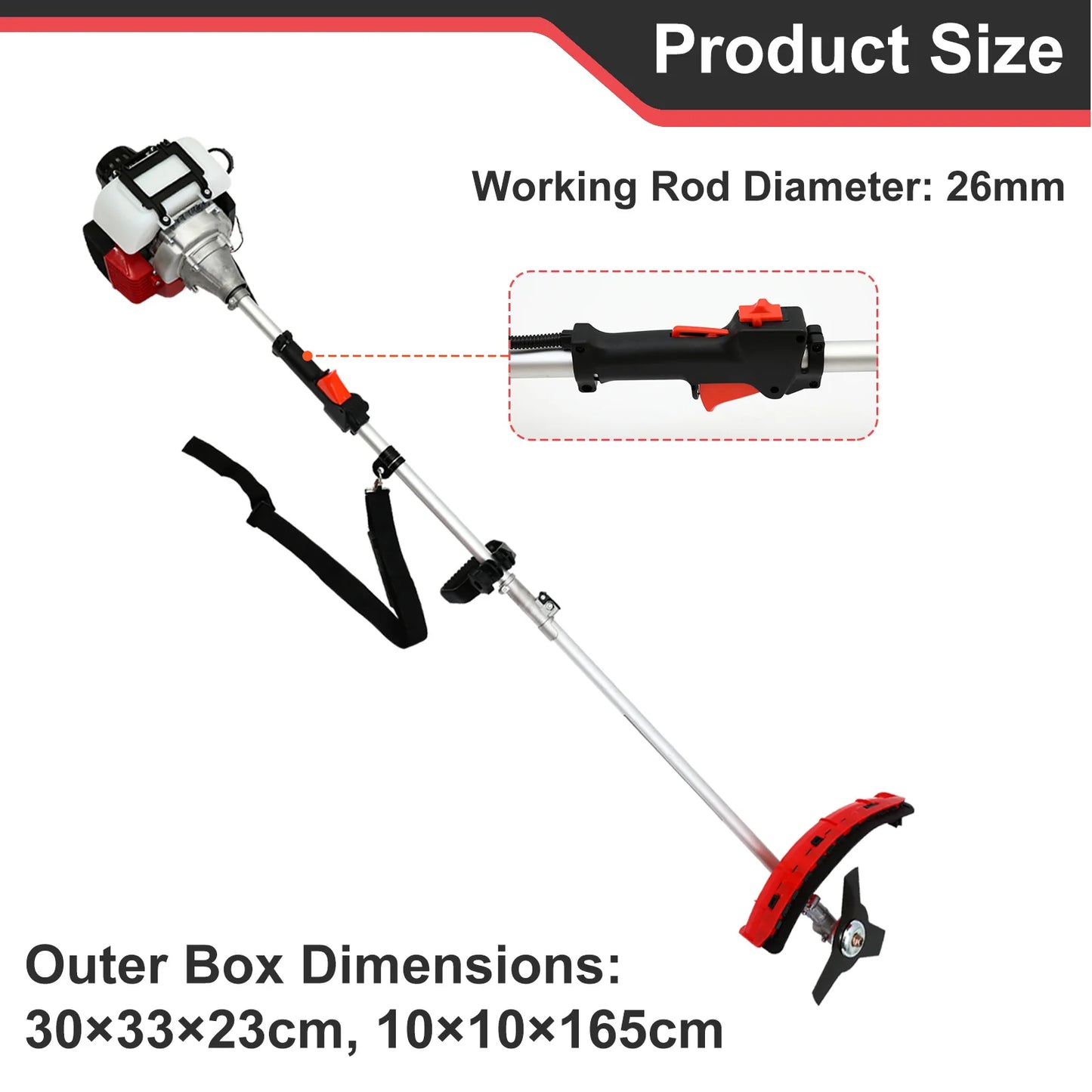 4-Stroke Gas Weed Eater 31cc 15lb 13 in Straight Shaft Trimmer Cordless Weed Wacker Light High-Power for Lawns and Garden Care