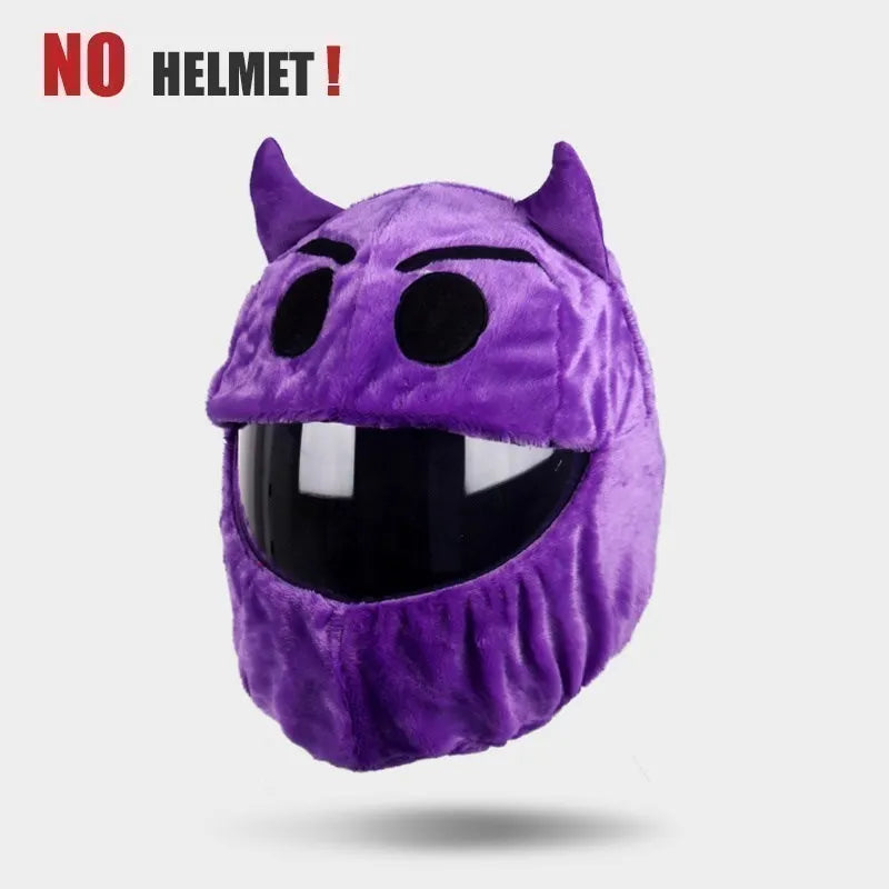 Motorcycle Helmet Cover Cartoon Plush Helmets Hat With Crazy Large Flexible Ears Funny Helmet Protective Case For Riding