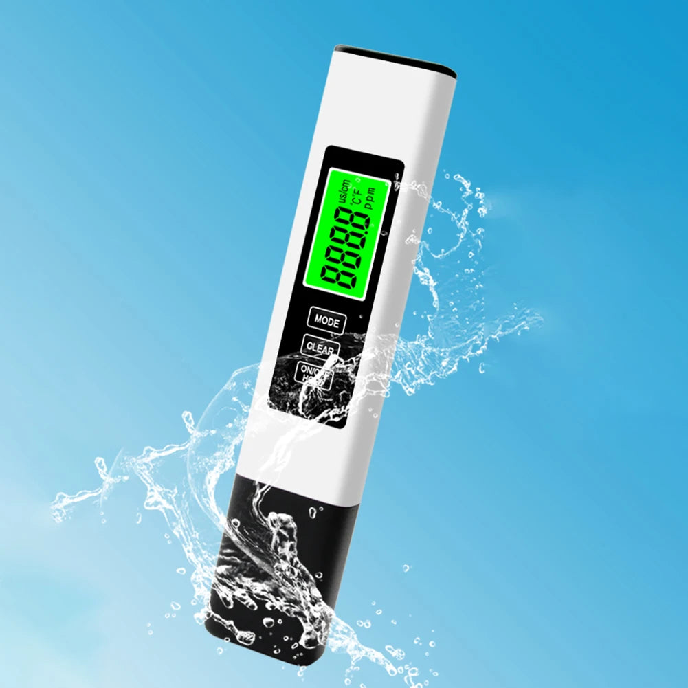 4 in 1 Digital Water Tester TDS EC & Temperature(°C °F) Meter Accurate Backlit LCD Display for Pools Drinking Water Aquariums