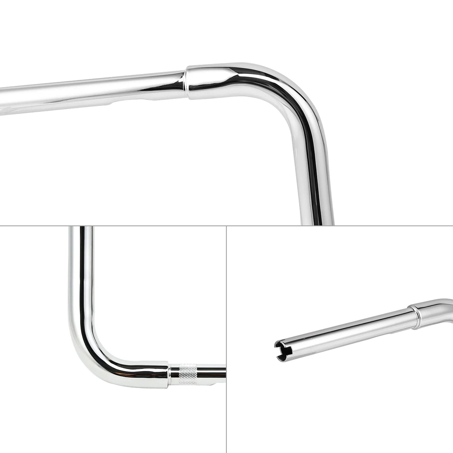Motorcycle 12 14 16 18" inch Rise 1-1/4" Ape Hanger Curved Handlebar For Harley Sportster XL FLST FXST Custom
