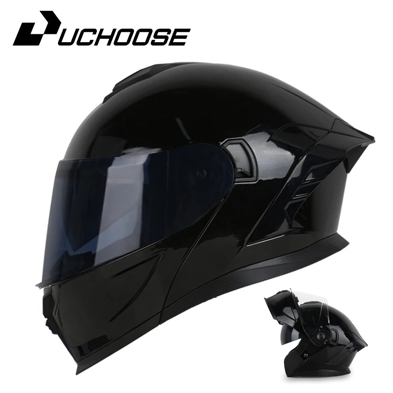 DOT Approved Full Face Helmet Crash Motorbike Protective Gear Men Women Flip Up Helmet Motorcycle Double Sun Visor