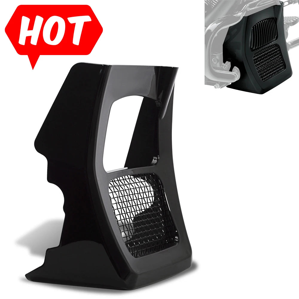 Motorcycle Fairing Front Spoilers Radiator Chin Cover For Harley Road King Electra Street Glide FLHR FLTRX Oil Cooler 2017-2025
