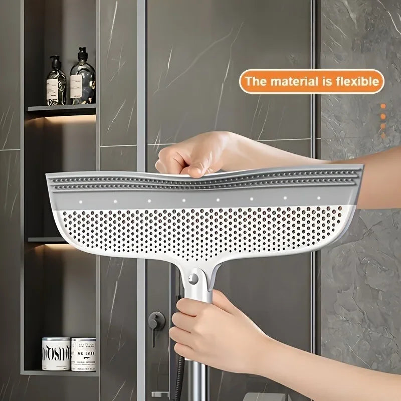 Magic broom with detachable head and double-sided silicone scraper broom and dustpan set ferramentas de limpeza