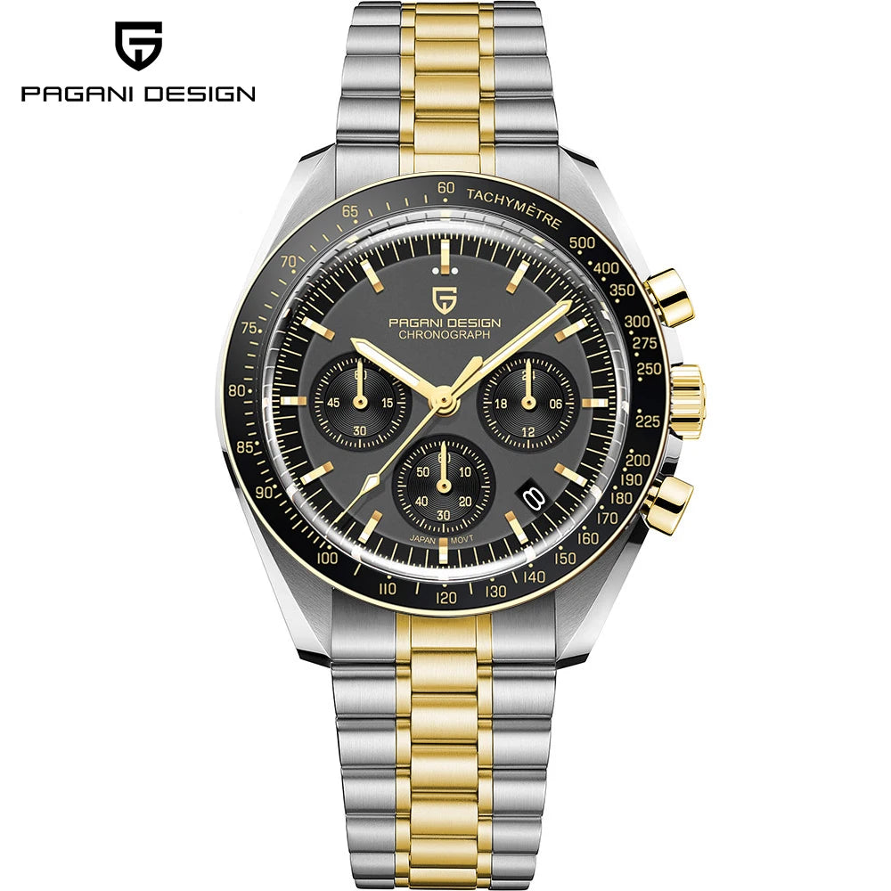 PAGANI DESIGN 2026 New Men's Watches Top Luxury Quartz Watch For Men Auto Date Speed Chronograph AR Sapphire Mirror Wrist watch