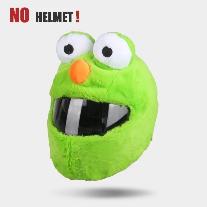 Motorcycle Helmet Cover Cartoon Plush Helmets Hat With Crazy Large Flexible Ears Funny Helmet Protective Case For Riding