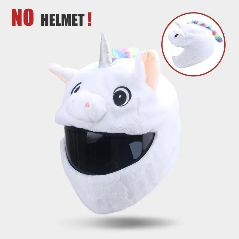 Motorcycle Helmet Cover Cartoon Plush Helmets Hat With Crazy Large Flexible Ears Funny Helmet Protective Case For Riding