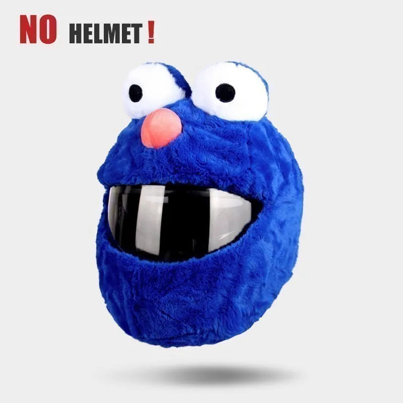 Motorcycle Helmet Cover Cartoon Plush Helmets Hat With Crazy Large Flexible Ears Funny Helmet Protective Case For Riding
