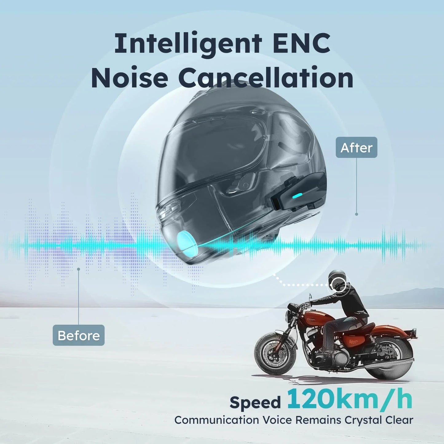S1 Helmet Bluetooth Headset Voice Control Motorcycle Communication Systems 8 Riders Helmet Intercom with FM Radio ENC/IPX7