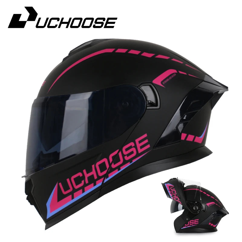 DOT Approved Full Face Helmet Crash Motorbike Protective Gear Men Women Flip Up Helmet Motorcycle Double Sun Visor