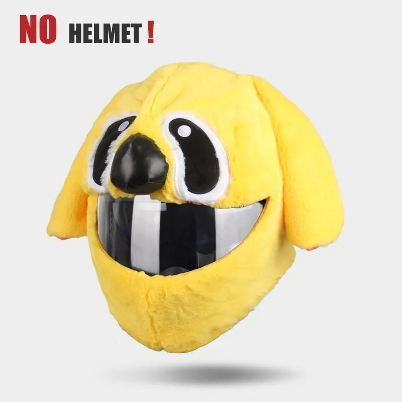 Motorcycle Helmet Cover Cartoon Plush Helmets Hat With Crazy Large Flexible Ears Funny Helmet Protective Case For Riding
