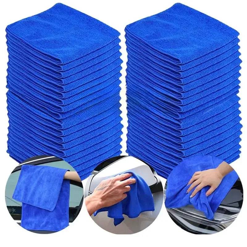 20PCS 30*30 General Cleaning Towel Soft Microfiber Car Cleaning Towel Drying Cloth Hemming Wash Towel Water Suction Polishing