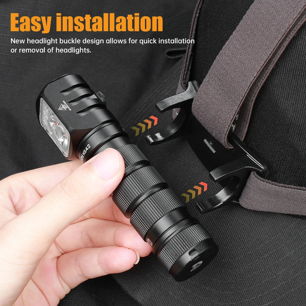 SOFIRN HS42 2100lm Headlamp 18650 USB C Rechargeable RED LED Flashlight SST40 LED EDC Torch with Magnetic for Camping