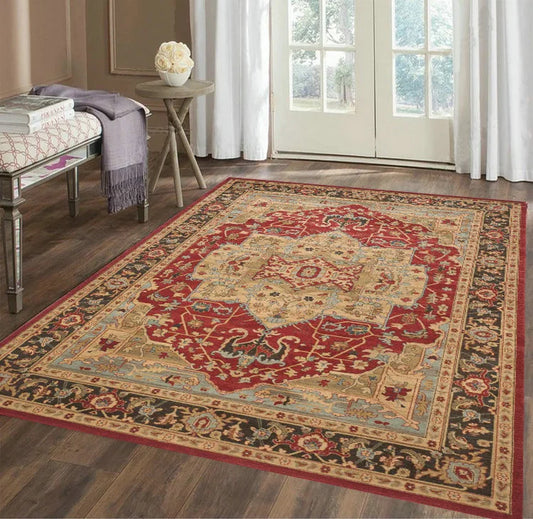Ethnic Style Bedroom Carpet Persian American Retro Carpets Large Area Living Room Decoration Rugs Cloakroom Lounge Rug Washable