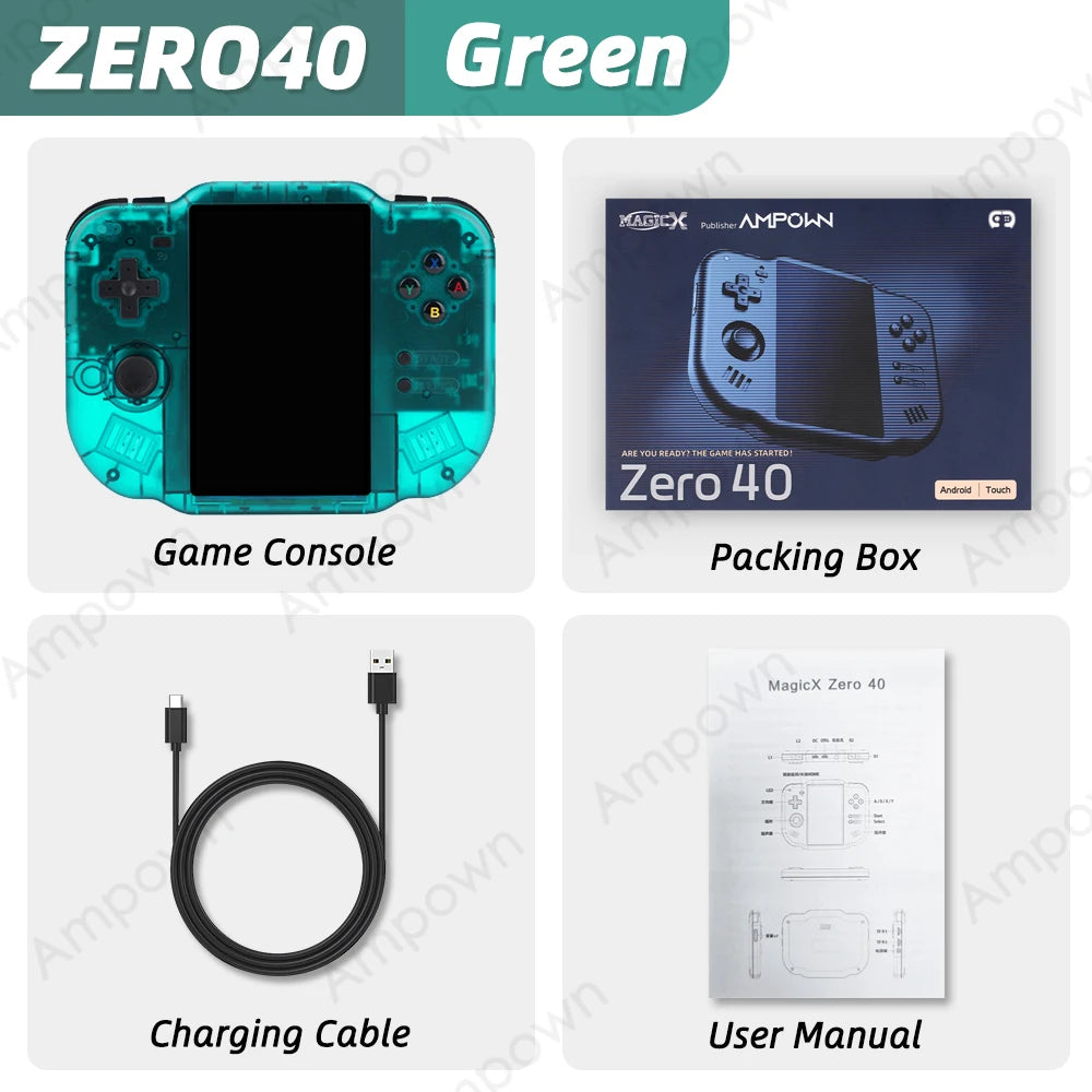 AMPOWN Magicx ZERO 40 Video Game Console 4''IPS Touch Screen Android System A133P Support Wifi Bluetooth Vibration Motor for NDS