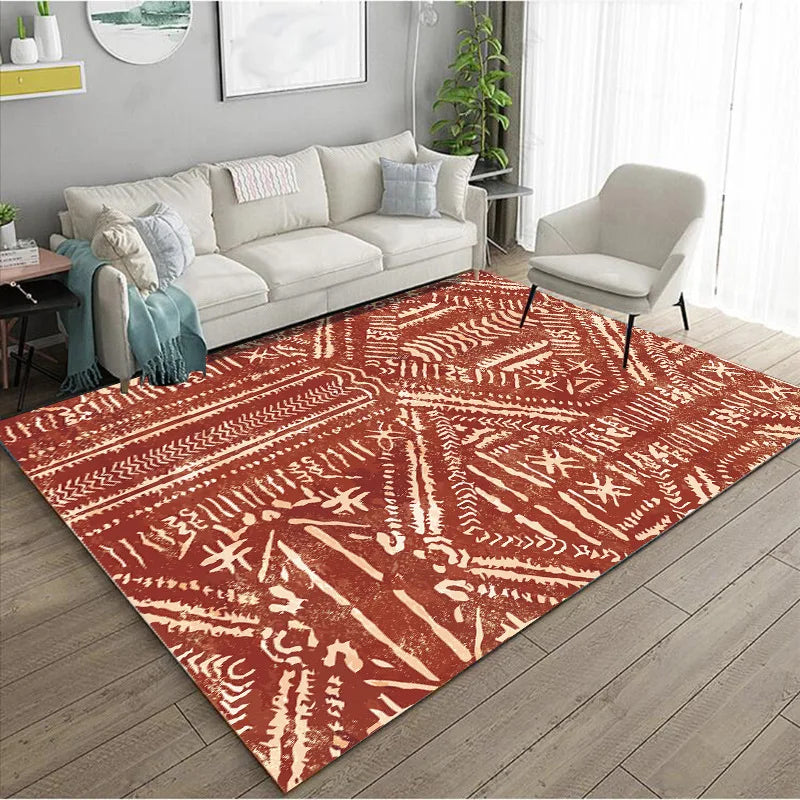Ethnic Style Bedroom Carpet Persian American Retro Carpets Large Area Living Room Decoration Rugs Cloakroom Lounge Rug Washable