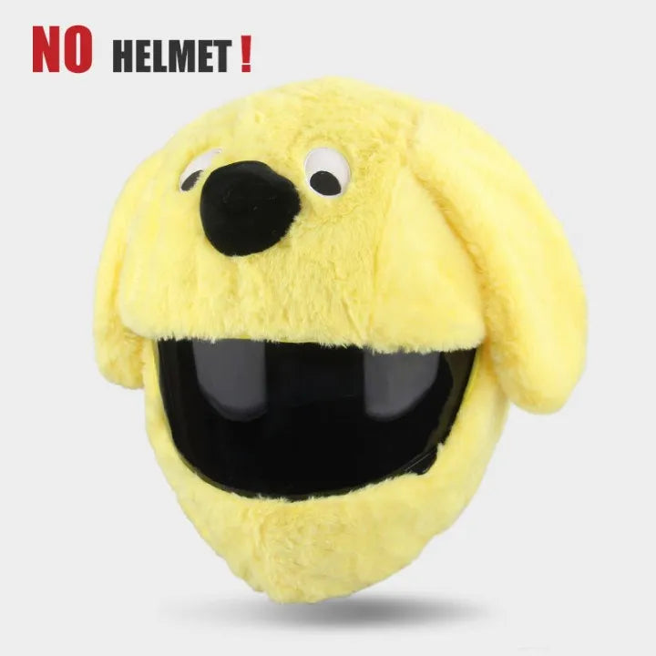 Motorcycle Helmet Cover Cartoon Plush Helmets Hat With Crazy Large Flexible Ears Funny Helmet Protective Case For Riding