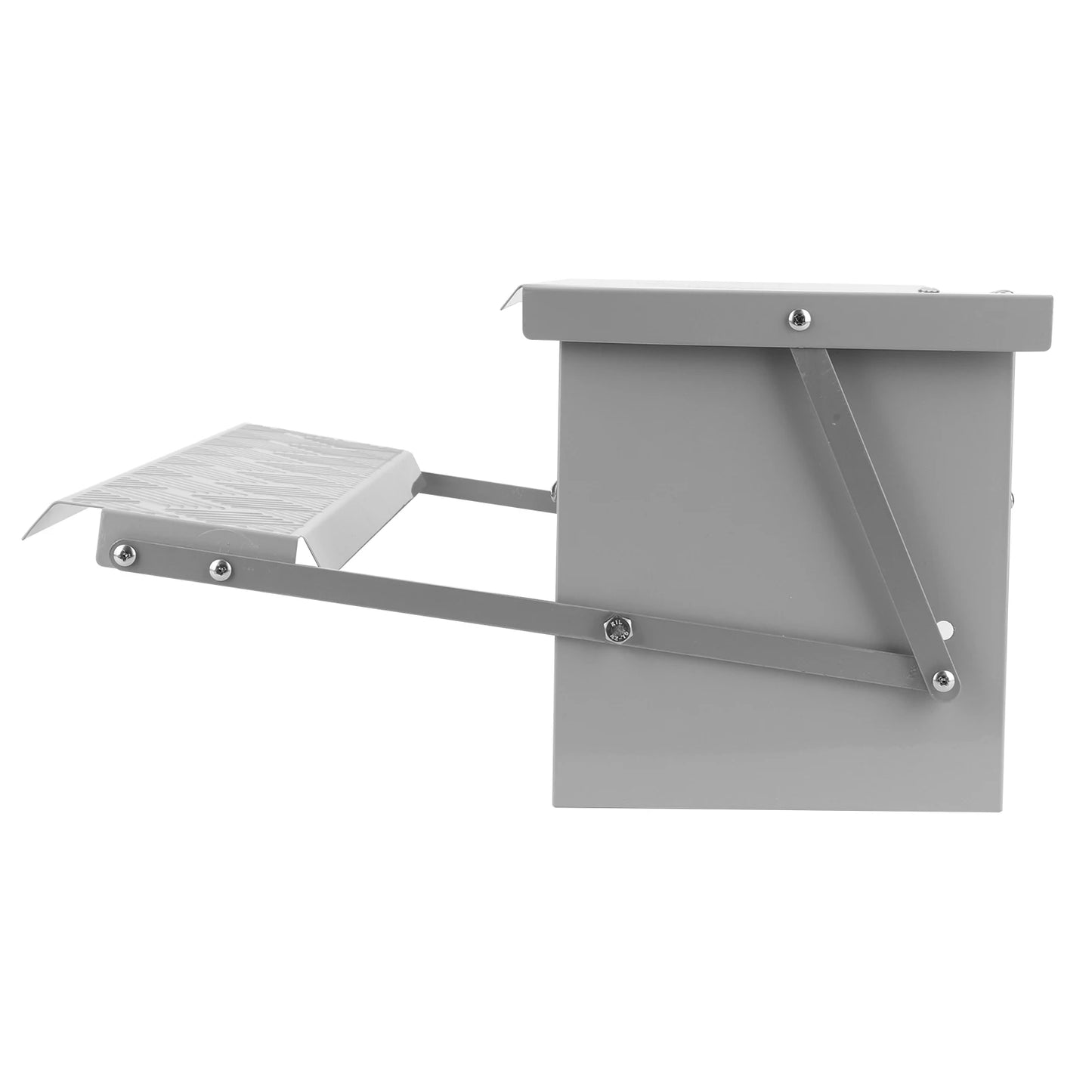Treadle Chicken Feeder with Weatherproof Lid Rat Proof Chicken Feeder Metal Chicken Feeder for Chickens Ducks and Geese