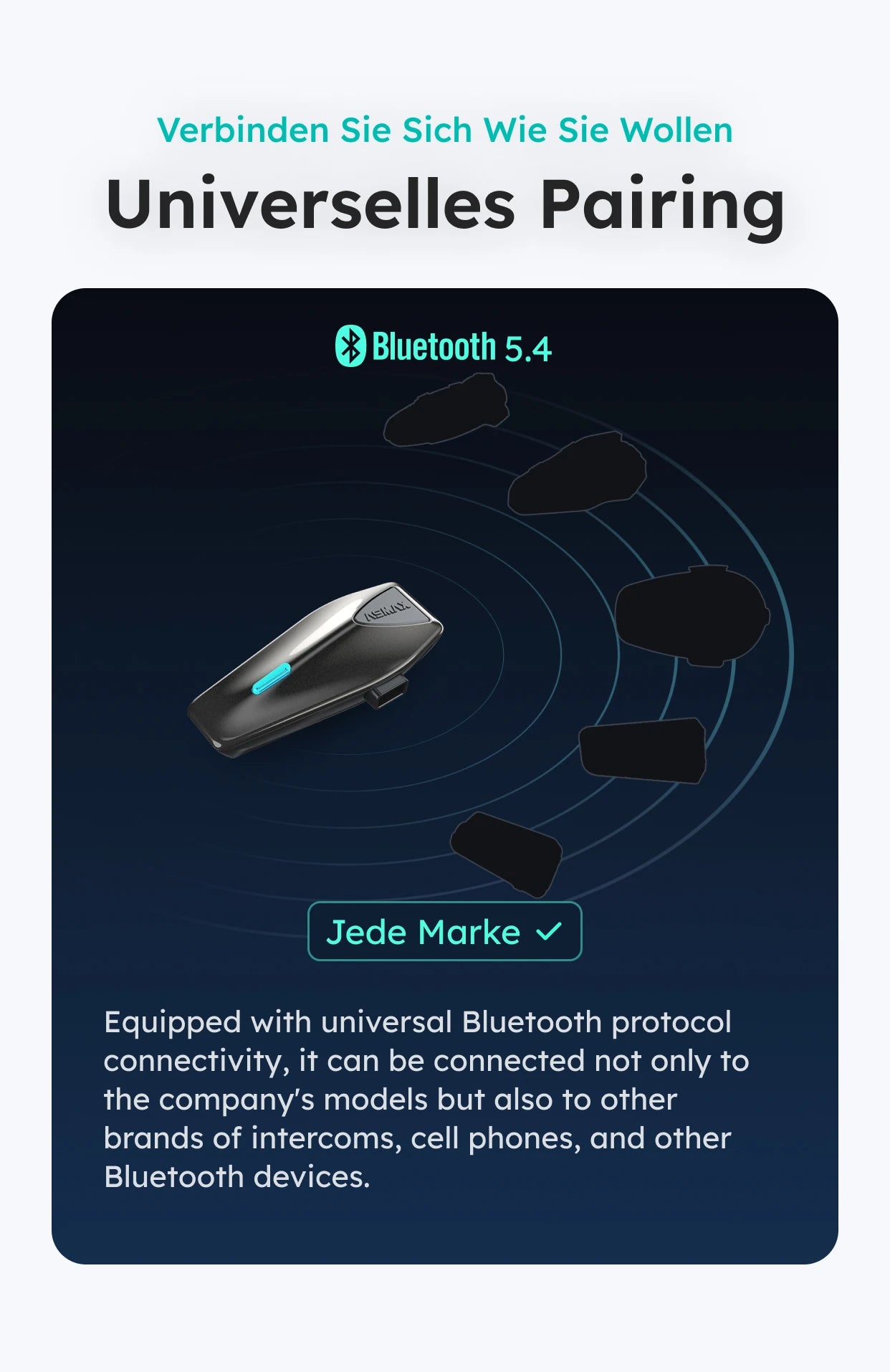 S1 Helmet Bluetooth Headset Voice Control Motorcycle Communication Systems 8 Riders Helmet Intercom with FM Radio ENC/IPX7