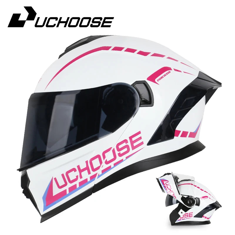 DOT Approved Full Face Helmet Crash Motorbike Protective Gear Men Women Flip Up Helmet Motorcycle Double Sun Visor