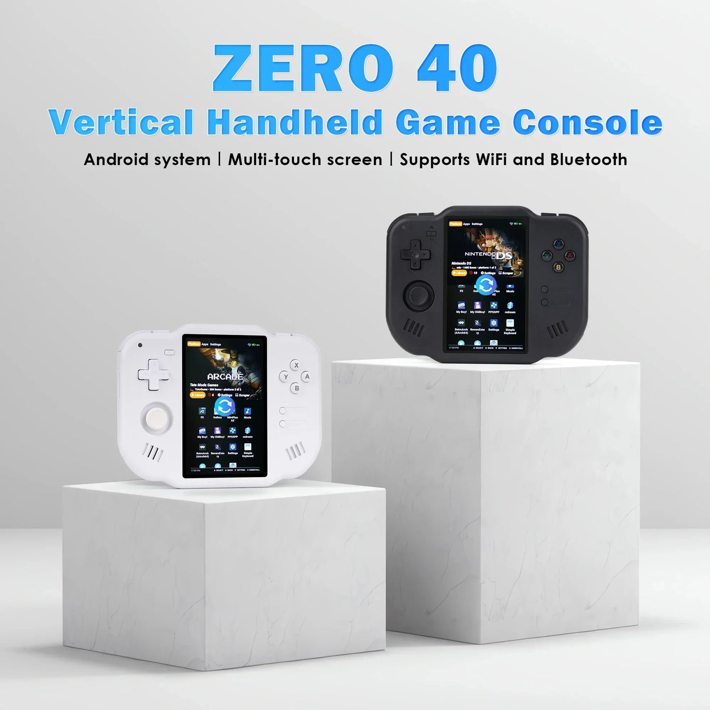 AMPOWN Magicx ZERO 40 Video Game Console 4''IPS Touch Screen Android System A133P Support Wifi Bluetooth Vibration Motor for NDS
