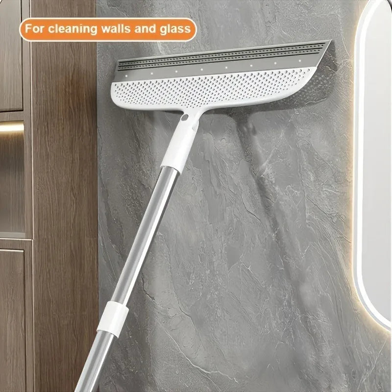 Magic broom with detachable head and double-sided silicone scraper broom and dustpan set ferramentas de limpeza
