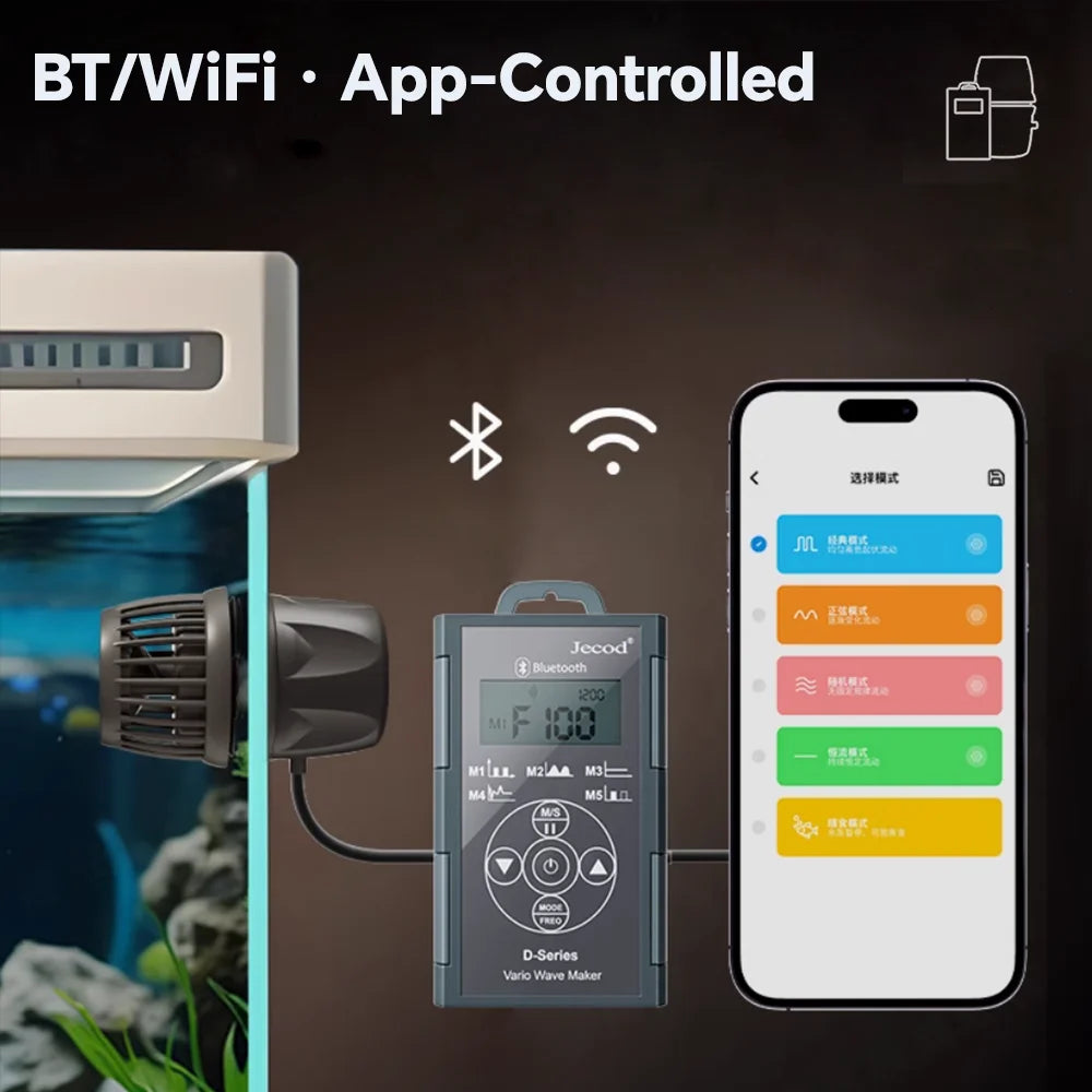 Dmp-10/20/30/40 New Smart Bluetooth App Cordless Multi Device Aquarium Wavemaker Pump Freshwater Saltwater Fish Tank
